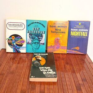 5 Vintage Classic Sci Fi Paperback Novels